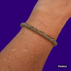 5/$25 HANDMADE Dainty Seed Bead Wire Wrapped Cuff Bracelet